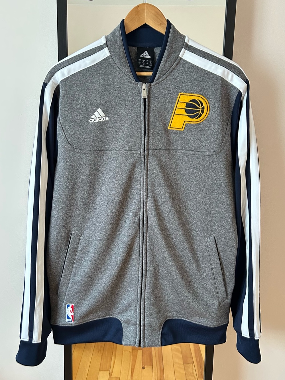 Vintage 2012 Indiana Pacers 🏀 Training Track Jacket Coat NBA Adidas Zip Y2K
